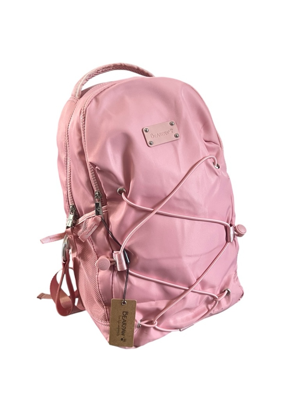 BearPaw Pink Bungee Backpack - Picture 7 of 16